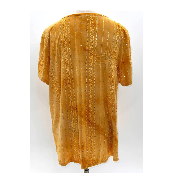 Sami & Jo Beaded, Tie Dyed, Henley Shirt- XL - Picture 2 of 13